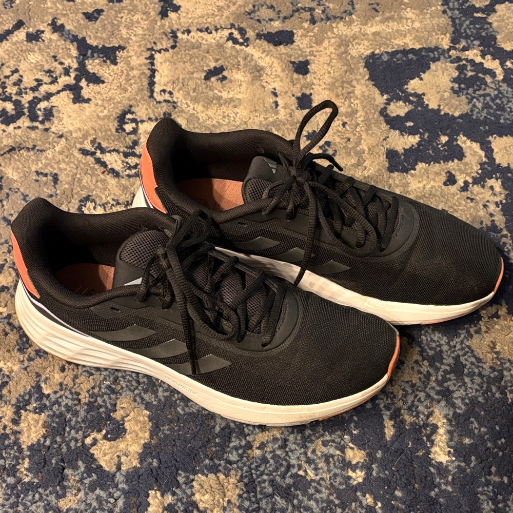 Asics Black Sneakers with Orange Accents